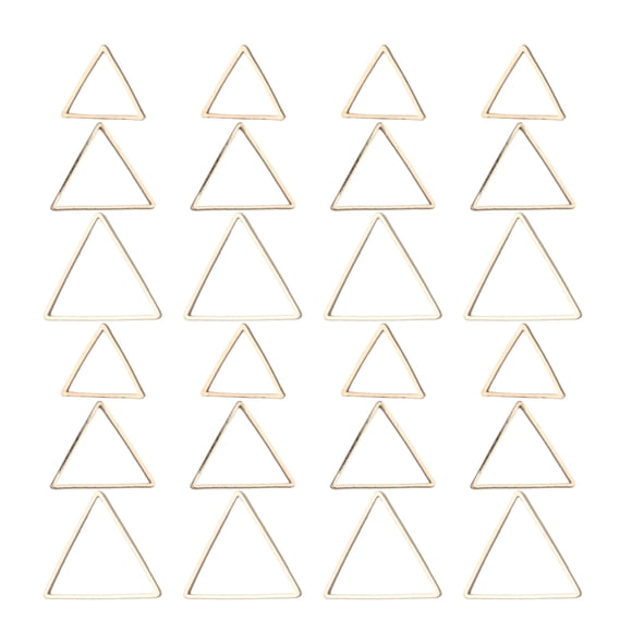 60pcs DIY Earring Pendants Ear Drop Decorations Triangular Ear Hook Pendants Ear Jewelry Supplies for Women Girls Golden