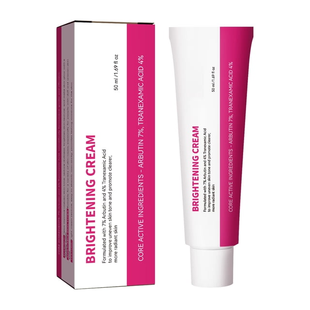 Crema iluminadora y antimanchas con arbutina al 7 % + ácido tranexámico al 4 %, reduce manchas, líneas finas y arrugas, ilumina la piel y cuida los poros, - 50 ml/1,69 oz