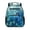 Blue Peacock Print, variant on Angel Cat Pastel Galaxy 13.5 Inch Kids Backpack Water Repellent Multi Compartments Lightweight Padded Adjustable Straps Breathable Sturdy School Bookbag for Girls Boys Preschool Elementary