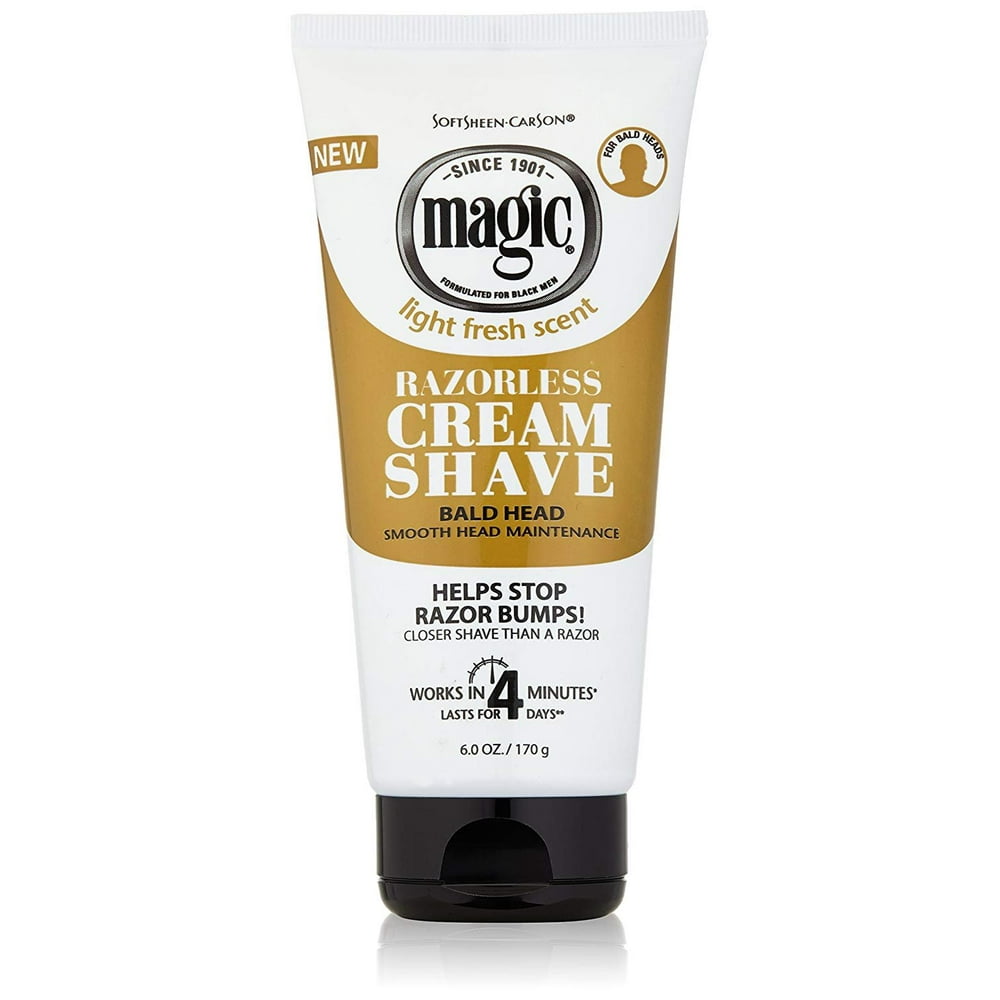 SoftSheenCarson Magic Razorless Cream Shave Bald Smooth Head