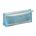 thumbnail image 2 of CuiLiyq Clear Mesh Pencil Case, Zipper Stationery Pouch, Large Capacity Transparent Pen Bag, for College, Office, and Travel Supplies Storage, 2 of 6