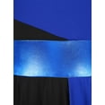 thumbnail image 6 of DPOIS Women's Color Block Praise Dance Dresses Worship Overlay and Tunic Blue&Black S, 6 of 7