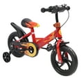 thumbnail image 1 of Bicicleta para niños de 12 pulgadas con ruedas de espuma y marco de acero con alto contenido de carbono, bicicleta deportiva para niños con ruedas de entrenamiento para niños pequeños, color rojo, 1 of 15