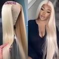 thumbnail image 3 of 613 Honey Blonde Color 13x4 Lace Front Human Hair Wigs for Women Transparent Brazilian Remy Straight Frontal Wig Human Hair Lumiere Hair 14 inch, 3 of 7