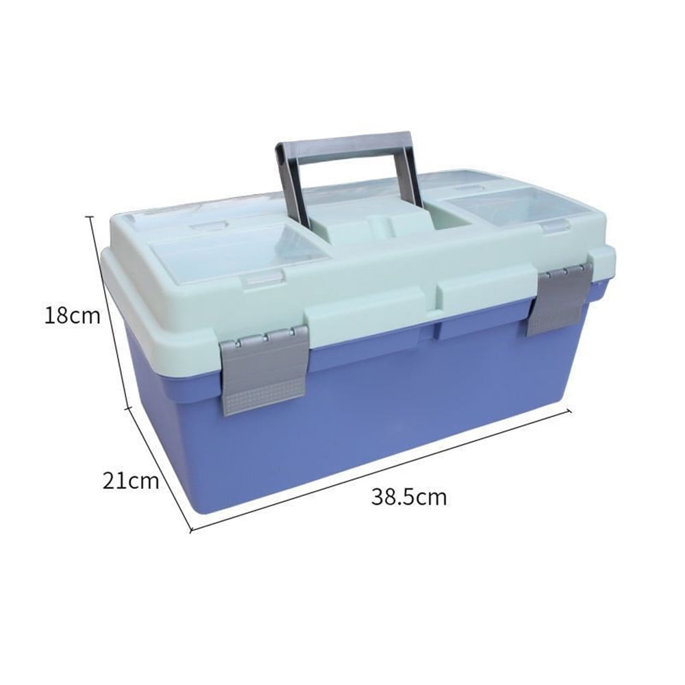 Plastic Art Supply Craft Storage Tool Box,Double layer Plastic Storage