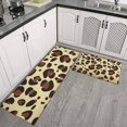 thumbnail image 2 of Gold and Brown Of Leopard Print Kitchen Rugs Sets Of 2,Anti Fatigue Kitchen Mat Rugs Non Slip Washable,Decorative Kitchen Floor Mats for Kitchen,Sink,Laundry,17"x30"+17"x47", 2 of 7