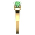 thumbnail image 3 of Clara Pucci 14K Yellow/White Gold Solid Gold Green Solitaire Anniversary Ring for Women - 1.06 cttw Round Cut, 3 of 8
