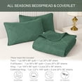 thumbnail image 4 of Exclusivo Mezcla Ultrasonic California King Quilt Set, 3-Piece Lightweight Bedspreads Modern Striped Coverlet, Green, 4 of 7