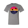 thumbnail image 2 of Wild Bobby, Tropical Paradise Beach Sunset, Streetwear, Men Graphic Tees, Heather Grey, Small, 2 of 3
