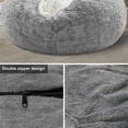 thumbnail image 2 of Ambitelligence&nbsp;Large Bean Bag Chair Cover, Plush Bean Bags Chairs Cover Only Without Filler Included, Beanbag Chairs for Adults, Teens, Kids, Snow Blue 6FT, 2 of 7