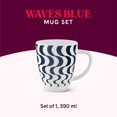 thumbnail image 3 of Larah Wave Blue Opalware Coffee Mug - 390ml, White, Set Of 1 Piece | Tea Coffee Mugs Set - Bone Ash Free, Microwave & Dishwasher Safe | Ideal For Daily Use & Gifting, 3 of 5