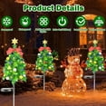 thumbnail image 2 of Surpdew Upgraded 2.3 Ft Solar Christmas Tree, Outdoor Christmas Decorations, Xmas Tree Solar Powered With 24 Led Multi-Color String Lights, Suitable For Outside Garden Patio Yard Pathway 1Pack 2.6, 2 of 8