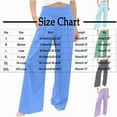 thumbnail image 3 of Women Cotton Linen Palazzo Pants Boho Wide Leg High Waist Casual Lounge Pant Beach Vacation Trouser with Pocket S-3XL, 3 of 5
