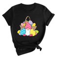 thumbnail image 4 of Outfmvch Chemises de Pâques pour Femmes, Chandails en Molleton à Col Rond pour Femmes, Chemises à Manches Courtes pour Femmes, Hauts de Sortie pour Femmes, T-Shirt à Manches Courtes à Col Rond Imprimé de Pâques à la Mode, T-Shirts Graphiques pour Femmes Noir S, 4 of 5
