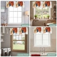 thumbnail image 6 of Tie Up Valances for Windows, Orange Blue Boho Adjustable Valance Curtains Window Treatment for Living Room/Bedroom, Farmhouse Geometric Golden Striped Rod Pocket Kitchen Curtains & Drapes 42x18 Inch, 6 of 9