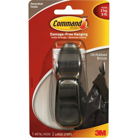 hook rubbed command bronze oil strips pack metal