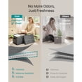 thumbnail image 4 of SONGMICS Storage Bins with Lids, 3 Pack Stackable Fabric Storage Boxes, Odorless PP Sheets, Foldable Cube Baskets Organizers with Handles, Slate Gray, 4 of 6