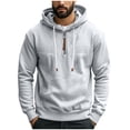 thumbnail image 2 of pstuiky camisetas de manga larga para hombre, Sudadera con capucha y cremallera de color liso para hombre, jersey de manga larga, sudaderas con capucha Tops de talla grande para hombre xxxl, 2 of 9