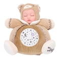 thumbnail image 2 of Proyector de luz nocturna con diseño de oso de peluche de 25 cm con diseño de cielo estrellado relajante para bebés, música y ojos cerrados, 2 of 8