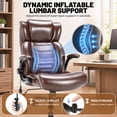thumbnail image 5 of Qusaphy 800lbs Big and Tall Office Chair, Ergonomic Executive Chair with Reclining Backrest, Spring Cushion Seat, Lumbar Support & Ergonomic Armrests for Home Office and Conference Room, 5 of 11
