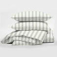 thumbnail image 4 of 6ix Tailors August Stripe Sweet Grass Reversible Duvet Cover Set California King, 4 of 5