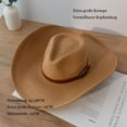 thumbnail image 2 of Sombrero de vaquero unisex, sombrero de paja, sombrero occidental para hombre, sombrero para el sol de verano, sombrero panamá de paja, 2 of 5