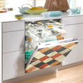 thumbnail image 2 of Yayeee Magnetic Dishwasher Cover for The Front Decoration Home Kitchen Machine Sticker Protector, Checkered Pattern, 2 of 6