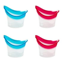 4 Pack Eye Wash Cup Eye Wash Kit, Silicone Eyelash Lid Care for Tired Dry Eyes Effective Eye Cleaner Solution Soothing Tired Eyes (Blue, Pink)