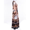 thumbnail image 4 of TRKIYQC, vestido bohemio de manga larga para mujer, cuello en V, cintura alta, estampado Floral, vestido largo, Vintage, informal, suelto, playa, cóctel, graduación, vestido TRKIYQC  perder, 4 of 6