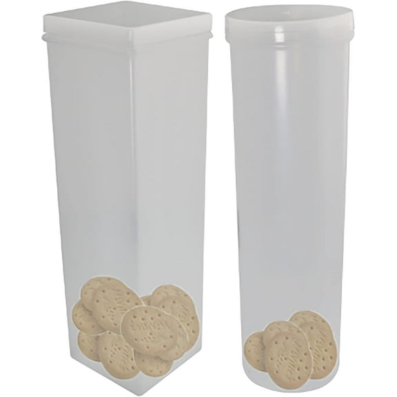 Saltine Cracker Container, 2PCS Cracker Storage Containers Airtight, Clear Cookie Keeper