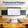 thumbnail image 6 of SPECSTAR 80 inch Manual Pull Down Projector Screen, 16:9 HD Retractable Projector Screens with Auto Locking for Movie Home Theater Cinema Office Video Game, Black(70Wx40H Inch Display Area), 6 of 9