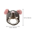 thumbnail image 3 of MasteelfCA 1 Pce Chapeau de Fête Design Éléphant en Peluche Adorable Coiffe Décor, 3 of 7