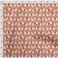 thumbnail image 4 of Soimoi Llama Alpaca Print, Poly Taffeta Fabric, Decor Sewing Fabric by The Yard 56 Inch Wide, Decorative Fabric for Outdoor Upholstery, Umbrellas and Home Accents, Orange, 4 of 5