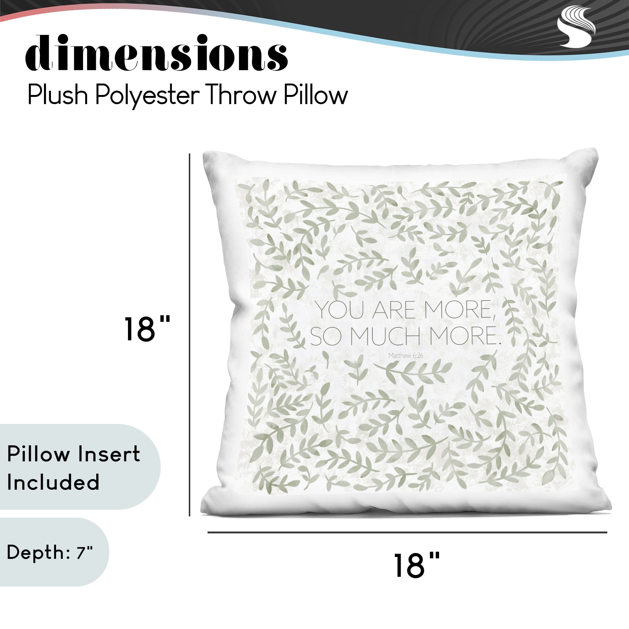 Stupell Industries So Much More Proverb Decorative Printed Throw Pillow, design by SD Graphics Studio