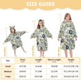 thumbnail image 4 of FORMRS Wearable Blanket Hoodie with Sleeves for Kids Cozy Flannel Sweatshirt, Light Floral, 4 of 7