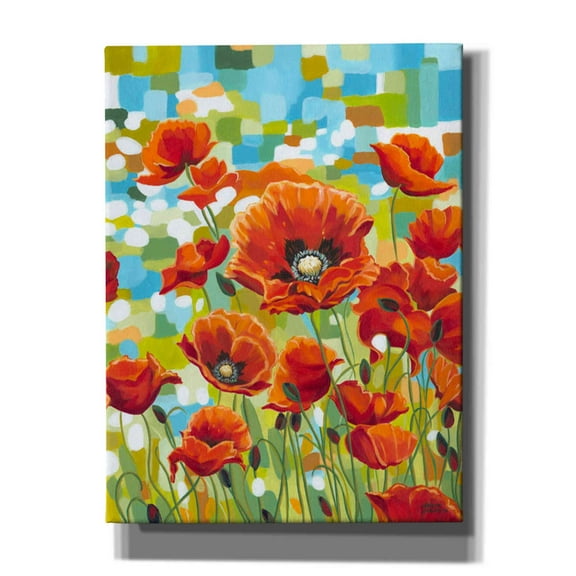 Epic Graffiti 'Vivid Poppies I' by Carolee Vitaletti, Canvas Wall Art, 12"x16"