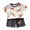 White2, variant on Fesfesfes Girls Outfits Kids Summer Clothing Home Wear Sets Loungwear Clothing Round Neck Short Sleeved Shorts 2 Piece Set
