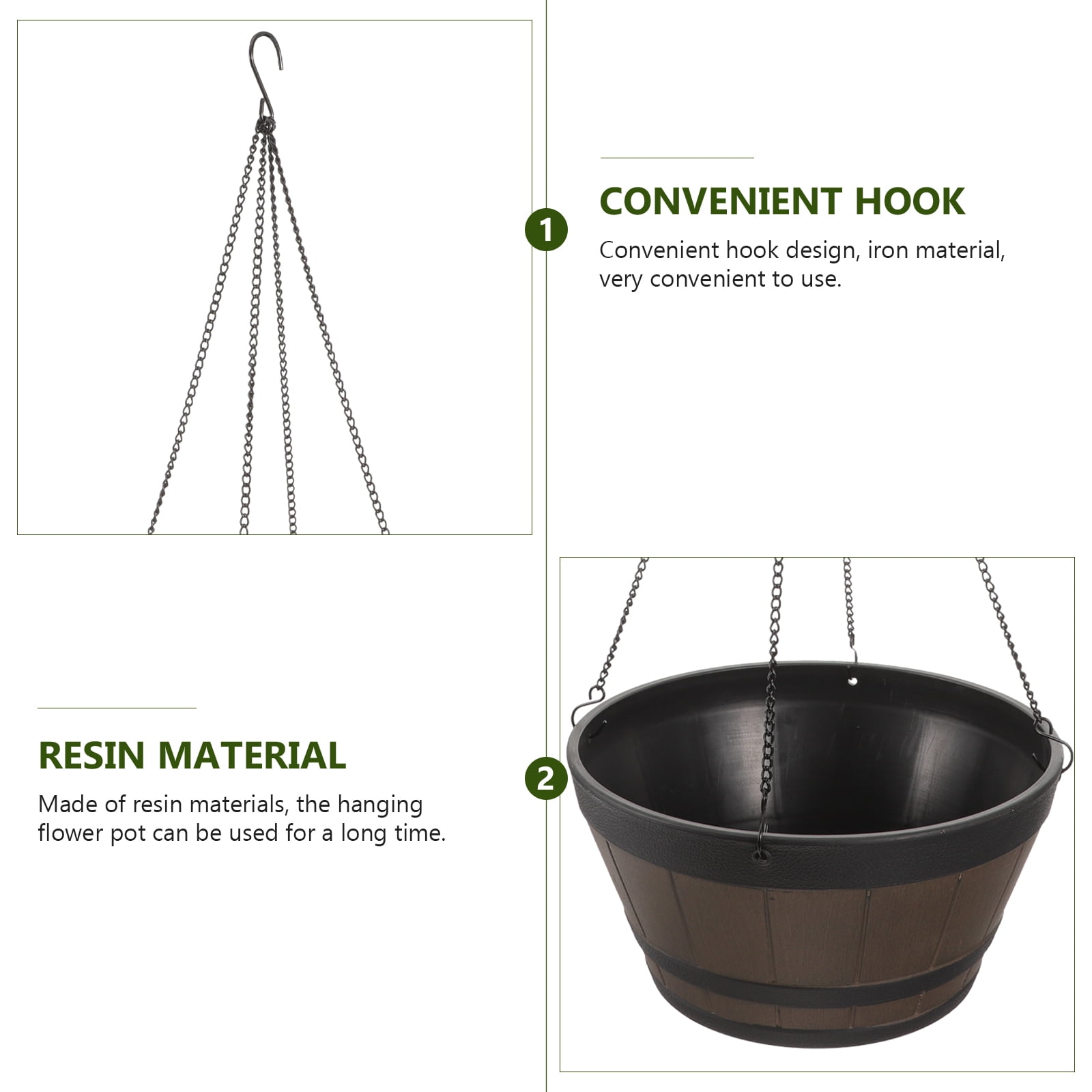 unbranded Balcony Planter Indoor Planter Garden Hanging Plant Pot Balcony Hanging Flower Pot