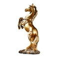 thumbnail image 4 of TISHITA Horse Statue Horse Sculpture Tabletop Ornament, Furnishing Animal Collectible Statue Horse Figurine for Bookshelf Living Room Gold, 4 of 8