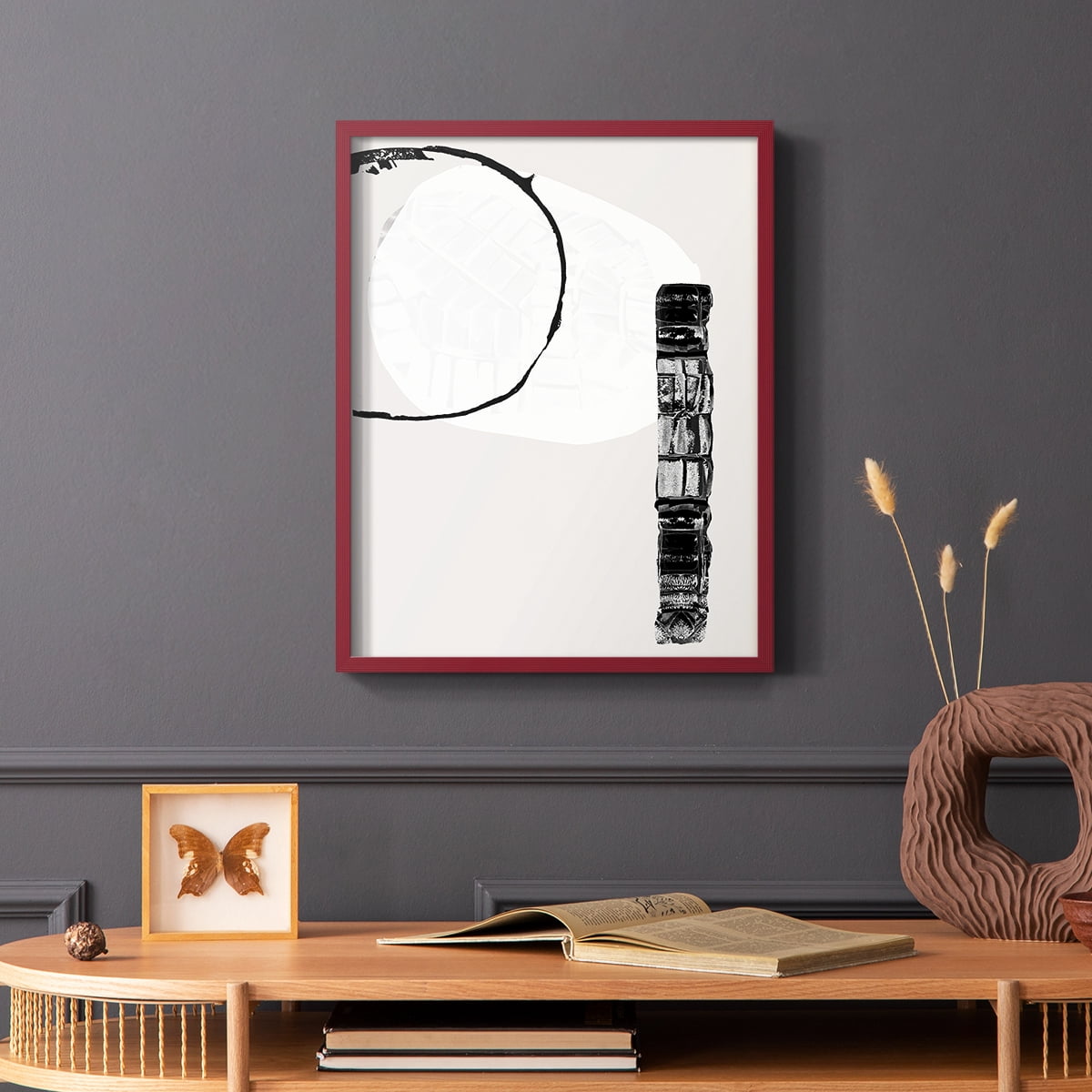 Zen Shapes II Framed Print - Solid Wood in Single Picture Frame Solid Wood 2 Framed Print