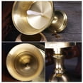 thumbnail image 3 of 4 Uds. Lámpara Ghee, soporte para lámpara de mantequilla, portavelas de copa dorada, lámpara de aceite de latón tibetano, suministros para Altar budista, 3 of 6