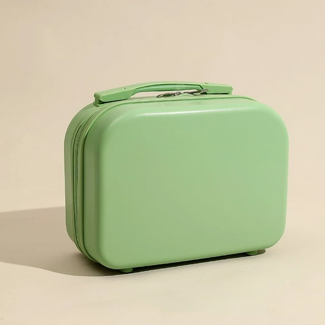 14 Inch Travel Portable Solid Color Lightweight Small Hard Makeup Box New Style Student Lightweight Boarding Luggage Light green