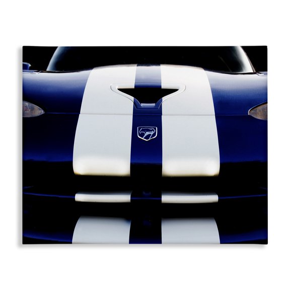 Stupell Industries Modern Up Close Blue White Sports Car Canvas Art, 20 x 16, by Clive Branson