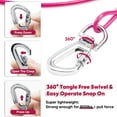 thumbnail image 4 of Dog Tie Out Cable Chain 50 FT for Dog Up to 250lbs, Rose Red, 4 of 7