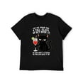 thumbnail image 2 of Funny Sassy Cat Saying Let Me Pour You A Glass of Get Over It T-Shirt - Cool Sarcastic Graphic Tee with Black Cat and Drink Design, Bold Statement Gift for Women Men, 2 of 9
