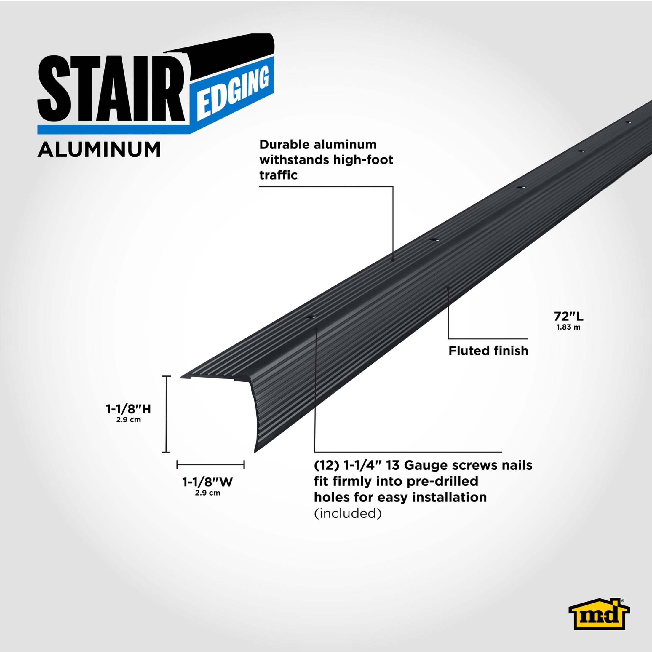 M-D Building Products 66270 1-1/8 In. X 1-1/8 In. X 72 In. Matte