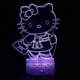 thumbnail image 1 of Lámpara de mesa LED con luz nocturna 3D de animación de Hello Kitty, lámpara de noche para dormitorio infantil, lámpara de ambiente colorido táctil, 1 of 5