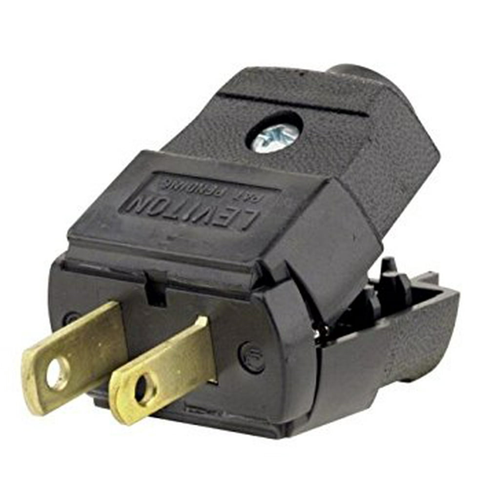 Leviton 101P 15 Amp, 125 Volt, NEMA 115P, 2P, 2W, Plug, Straight Blade, Residential Grade