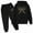 Black, variant on Tiijoy Toddler Girls 2 Piece Outfits Bow Print Hoodie Jogger Pants Tracksuit, Sizes 3-4T