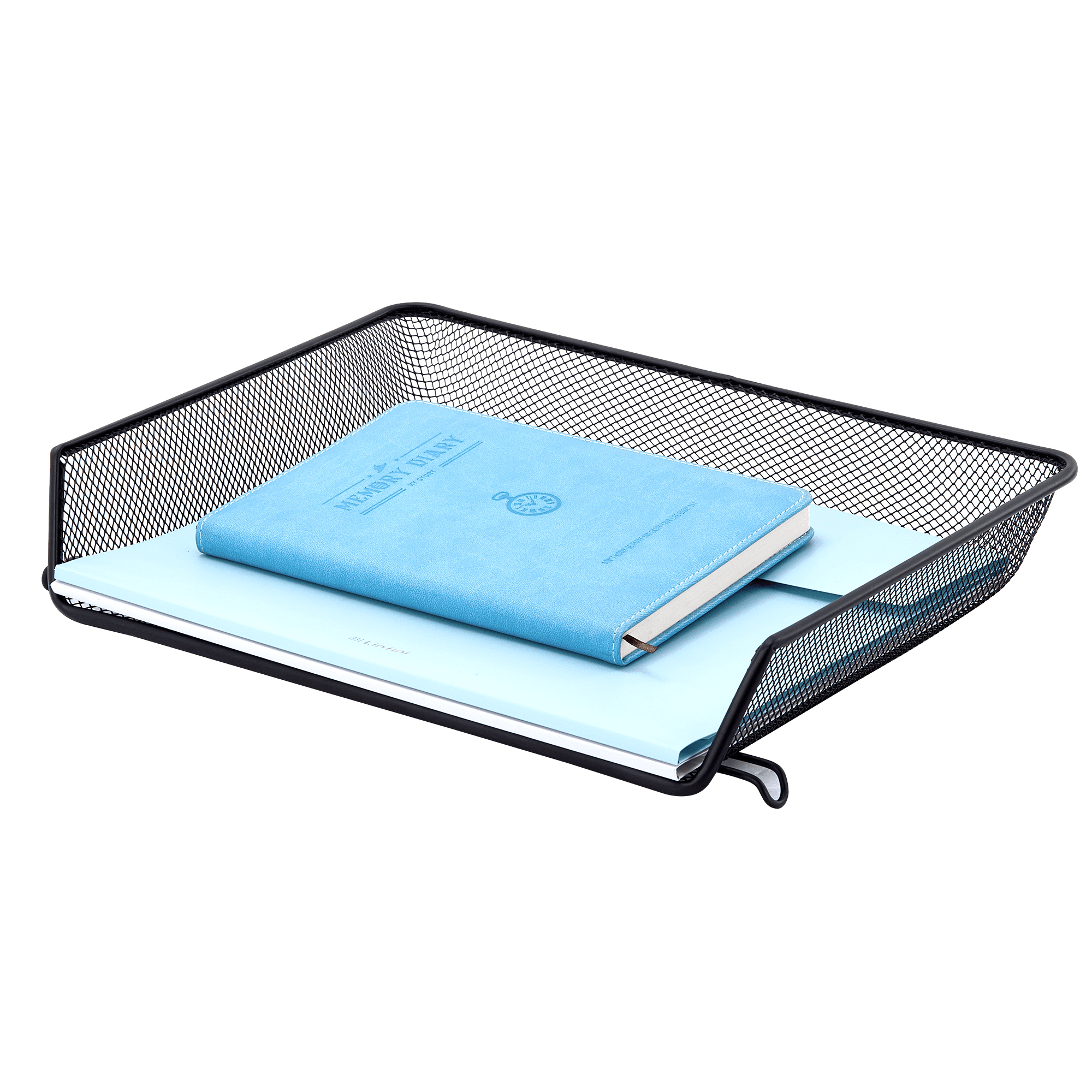 Pen+Gear Metal Mesh Desktop Letter Tray, Black, Single Pack